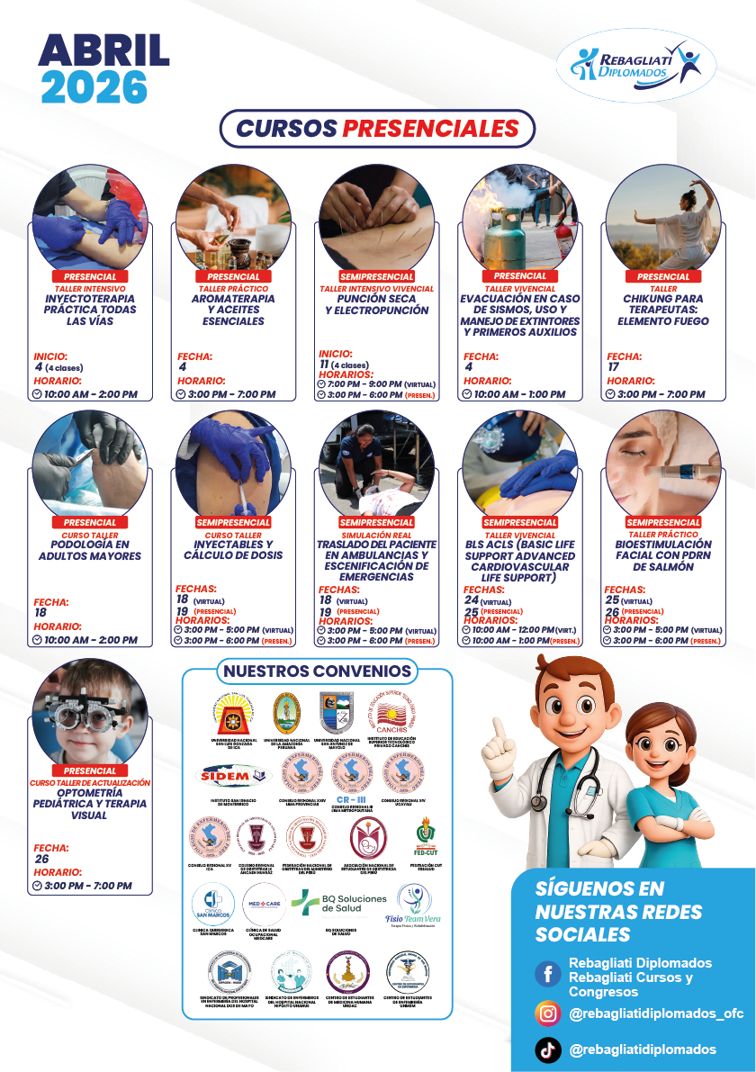 CALENDARIO CURSOS PRESENCIALES ABRIL 2026