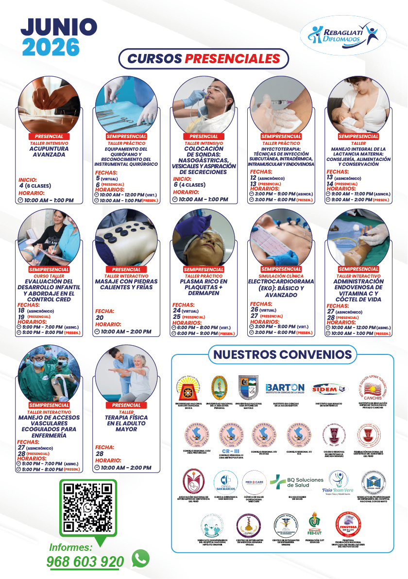 CALENDARIO CURSOS PRESENCIALES JUNIO 2026