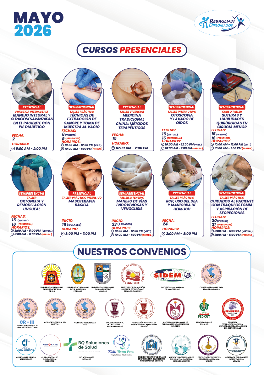 CALENDARIO CURSOS PRESENCIALES MAYO 2026