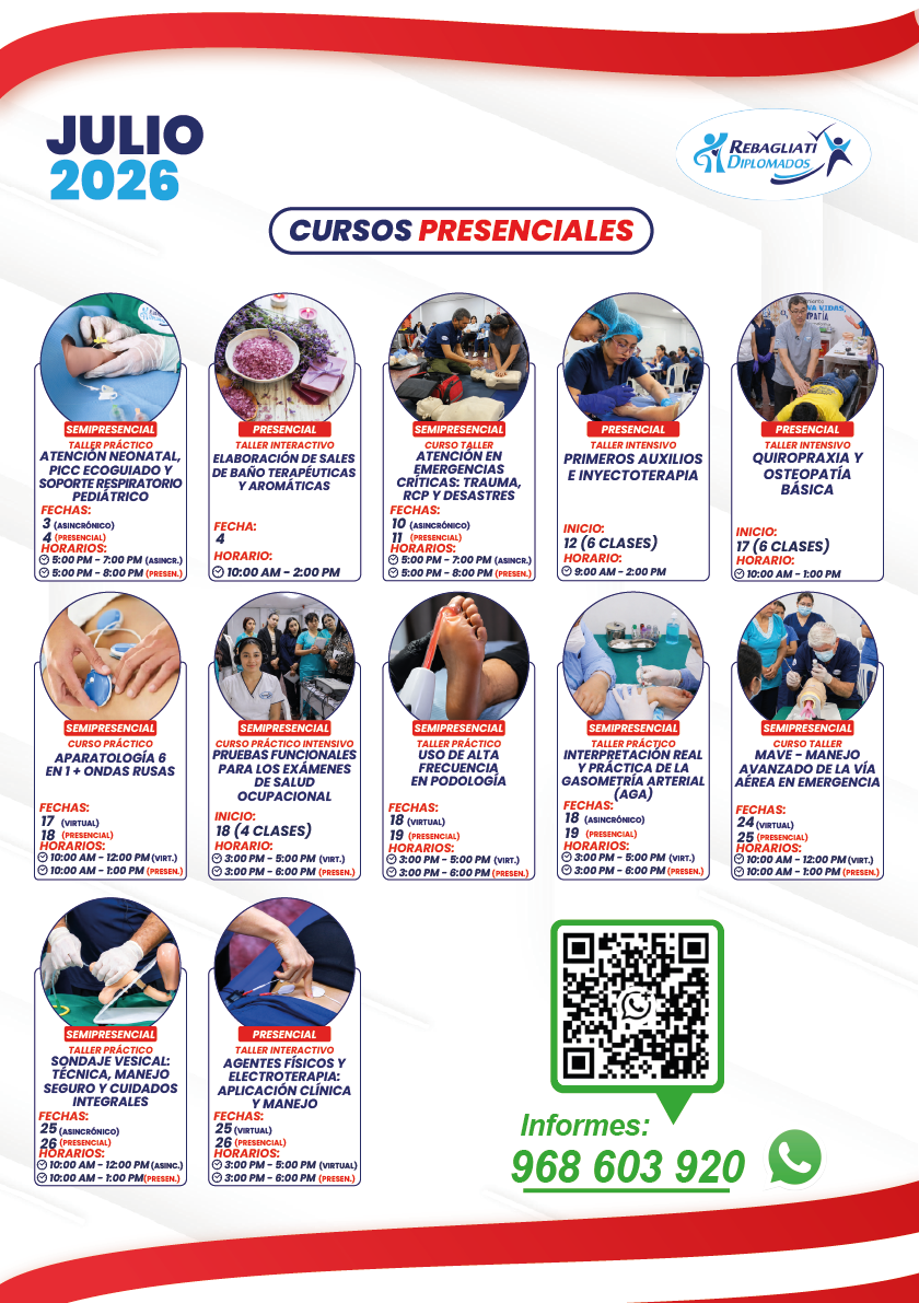 CURSOS PRESENCIALES JULIO 2026