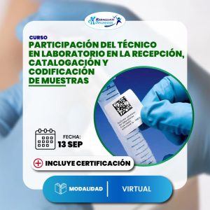 Participación del técnico en laboratorio en la recepción, catalogación y codificación de muestras